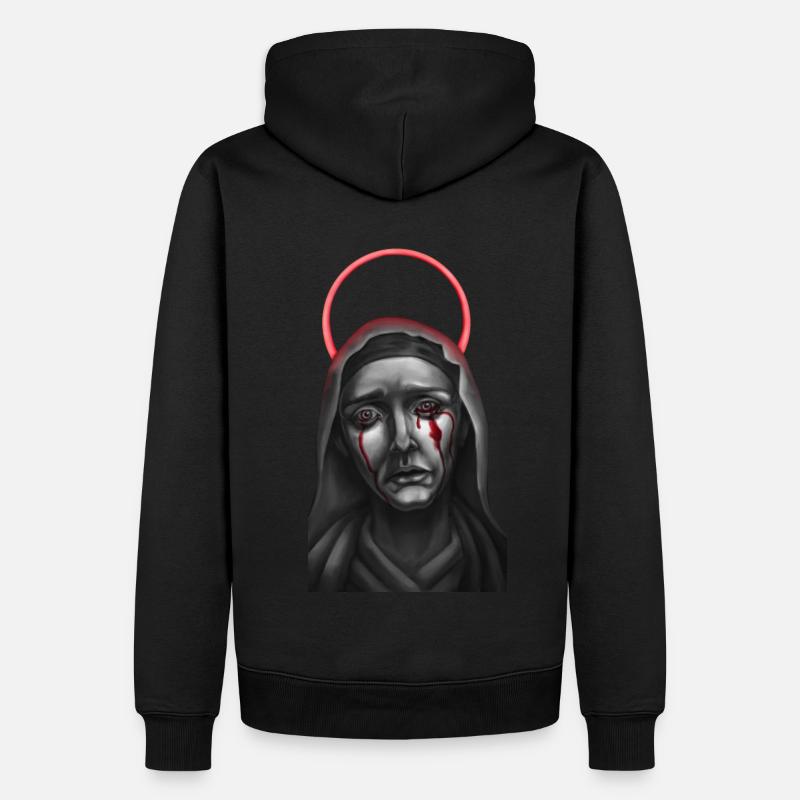 Marie - Sweat à capuche Premium bio Homme - noir