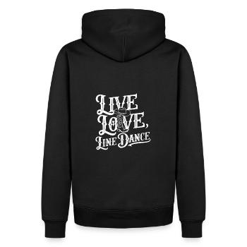 Vie Amour Danse en ligne Danse Sport - Sweat à capuche Premium bio Homme - noir - Dos - Nico (187cm)