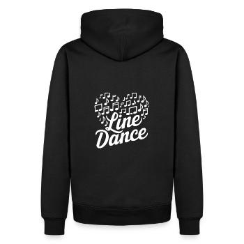 Danse en ligne Danser avec l’amour et le cœur - Sweat à capuche Premium bio Homme - noir - Dos - Nico (187cm)