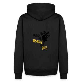 Tu as changé ma tristesse en joie - Ps/30:11 - Sweat à capuche Premium bio Homme - noir - Dos - Nico (187cm)