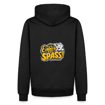 Einfach Spass haben feiern Party machen - Männer Premium Bio Hoodie - Schwarz - Hinten - Nico (187cm)