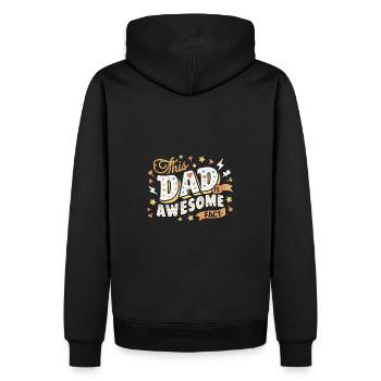 Ce papa est le meilleur, c’est un fait - Sweat à capuche Premium bio Homme - noir - Dos - Nico (187cm)