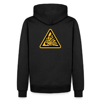 risk of explosion - Men’s Premium Organic Hoodie - black - Back - Nico (187cm)
