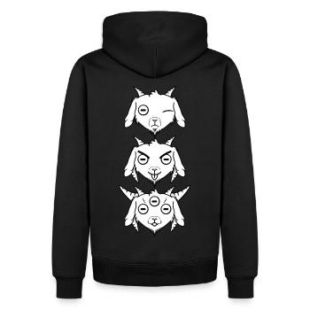 Kawaii Satan Flips - Men’s Premium Organic Hoodie - black - Back - Nico (187cm)