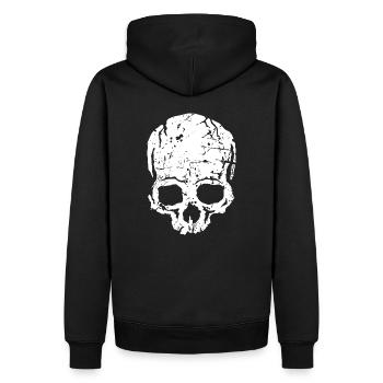 Skull Vintage - Men’s Premium Organic Hoodie - black - Back - Nico (187cm)
