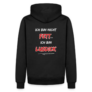 I'm not fat... I'm Lusdick - Men’s Premium Organic Hoodie - black - Back - Nico (187cm)
