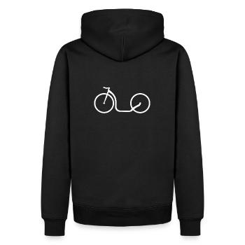 Scooter Silhouette blanc - Sweat à capuche Premium bio Homme - noir - Dos - Nico (187cm)