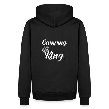 Camping King - Männer Premium Bio Hoodie - Schwarz - Hinten - Nico (187cm)