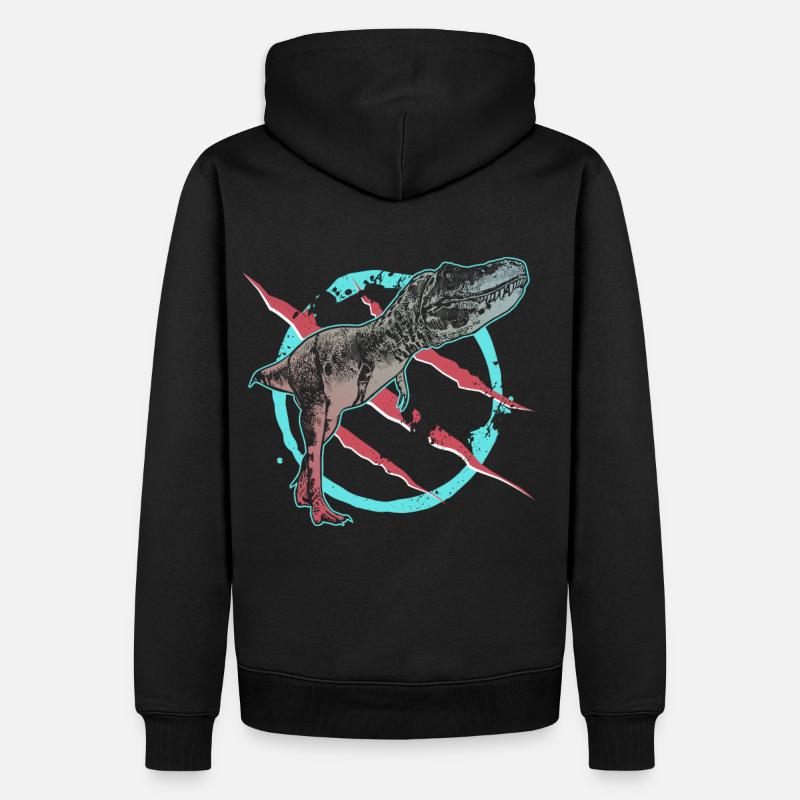 Tarbosaurus dinosaure carnivore primitif - Sweat à capuche Premium bio Homme - noir