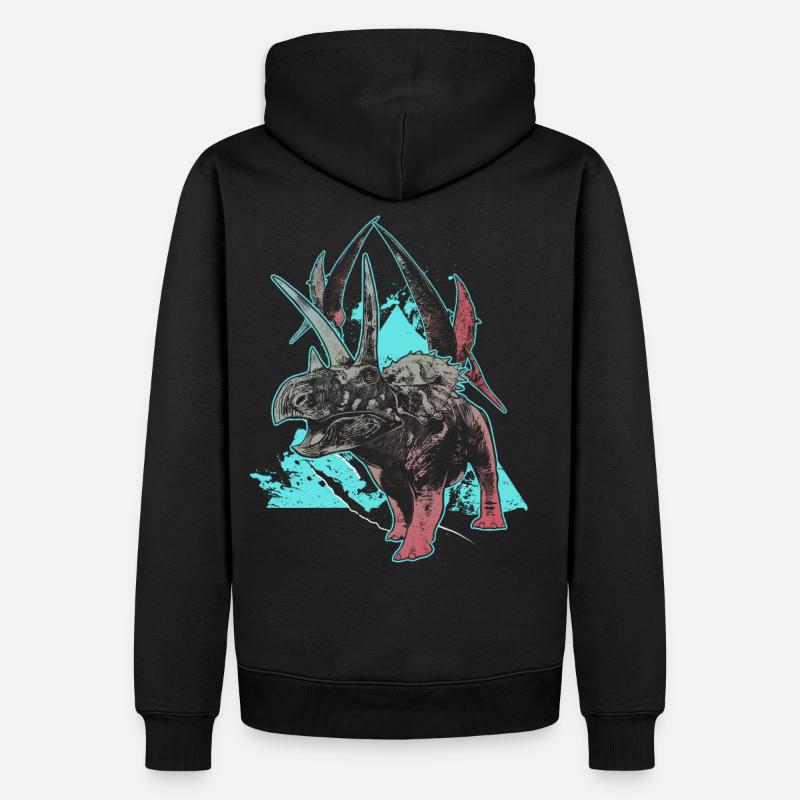 Coahuilaceratops dinosaure herbivore - Sweat à capuche Premium bio Homme - noir