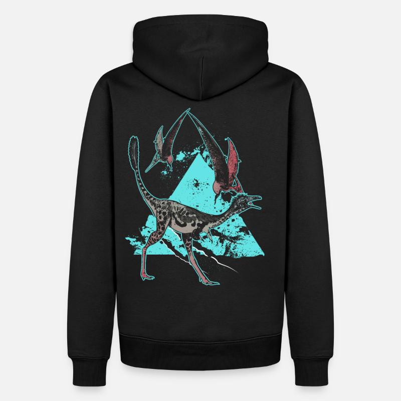 Cadeau de dinosaure Mononykus primitif - Sweat à capuche Premium bio Homme - noir