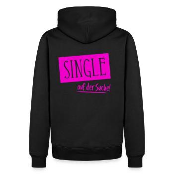 Single auf der Suche Suche Freund Freundin gesucht - Männer Premium Bio Hoodie - Schwarz - Hinten - Nico (187cm)