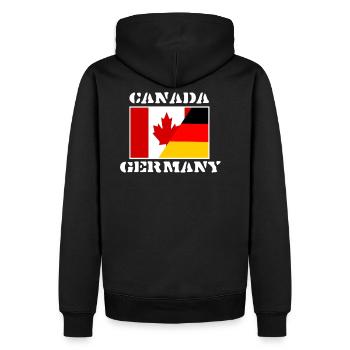 Canada Germany,Germany friendship,Flag Shirt - Men’s Premium Organic Hoodie - black - Back - Nico (187cm)