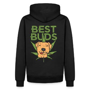 Meilleur pote - Pitbull Shirt - Sweat à capuche Premium bio Homme - noir - Dos - Nico (187cm)