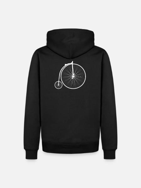 grand bi (motif blanc) - Sweat à capuche Premium bio Homme - noir