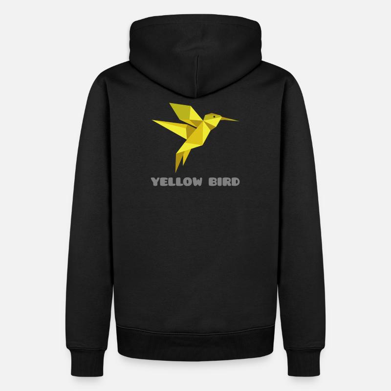 YELLOW BIRD - Männer Premium Bio Hoodie - Schwarz