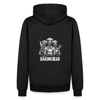 Baking Dead gruselige Zombiebäcker - Männer Premium Bio Hoodie - Schwarz - Hinten - Nico (187cm)