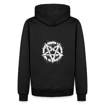 Torn Pentagram Occult Sign - Men’s Premium Organic Hoodie - black - Back - Nico (187cm)