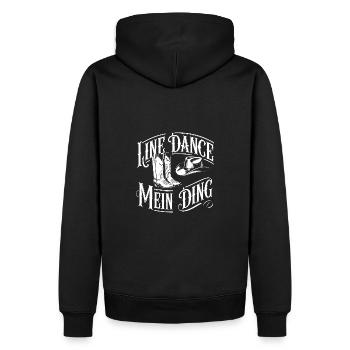 Line Dance Gruppe Training mein Tanzsport - Männer Premium Bio Hoodie - Schwarz - Hinten - Nico (187cm)