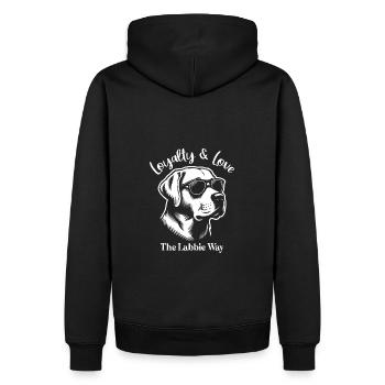 Labrador Retriever Loyauté Ami de la famille - Sweat à capuche Premium bio Homme - noir - Dos - Nico (187cm)