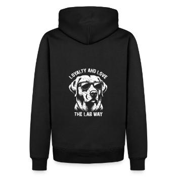 Labrador Retriever Loyauté Ami de la famille - Sweat à capuche Premium bio Homme - noir - Dos - Nico (187cm)