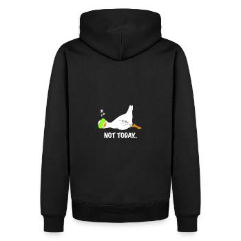 canard drôle de paresseux dicton - Sweat à capuche Premium bio Homme - noir - Dos - Nico (187cm)