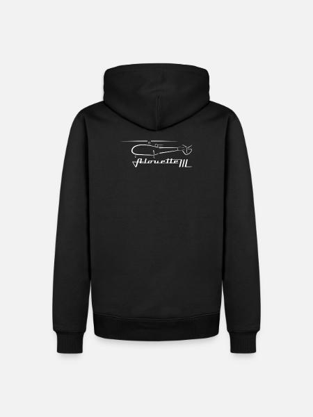 weißes al3 inscrip logo - Männer Premium Bio Hoodie - Schwarz