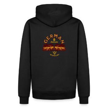 German Autobahn car - Männer Premium Bio Hoodie - Schwarz - Hinten - Nico (187cm)