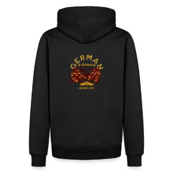 German Autobahn Motorcycle - Männer Premium Bio Hoodie - Schwarz - Hinten - Nico (187cm)