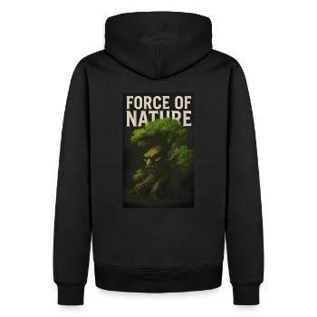 Force de la nature - Conception amusante de créatures d’arbre - Sweat à capuche Premium bio Homme - noir - Dos - Nico (187cm)
