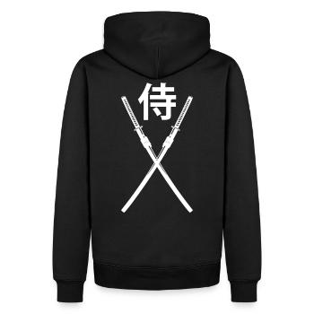 Épée - Samouraï - Sweat à capuche Premium bio Homme - noir - Dos - Nico (187cm)