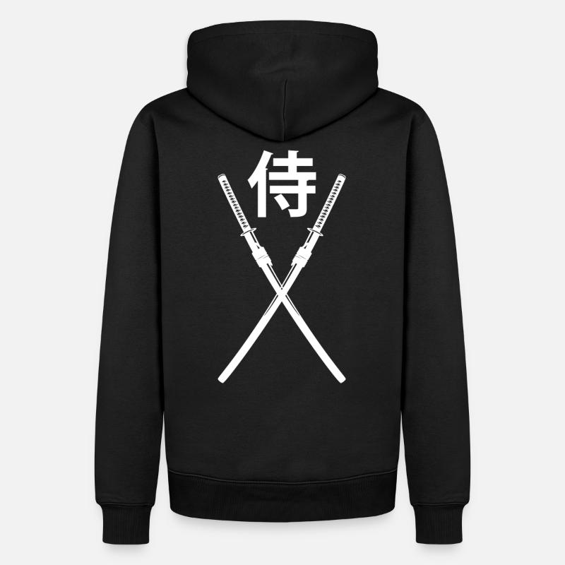 Schwert - Samurai - Männer Premium Bio Hoodie - Schwarz