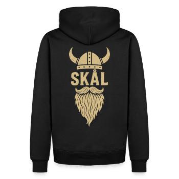 Skål Viking Barthelm - Sweat à capuche Premium bio Homme - noir - Dos - Nico (187cm)