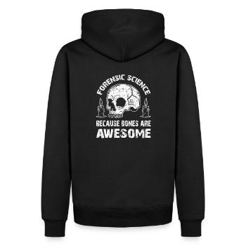 La médecine légale | Paléontologie | Criminalisme - Sweat à capuche Premium bio Homme - noir - Dos - Nico (187cm)