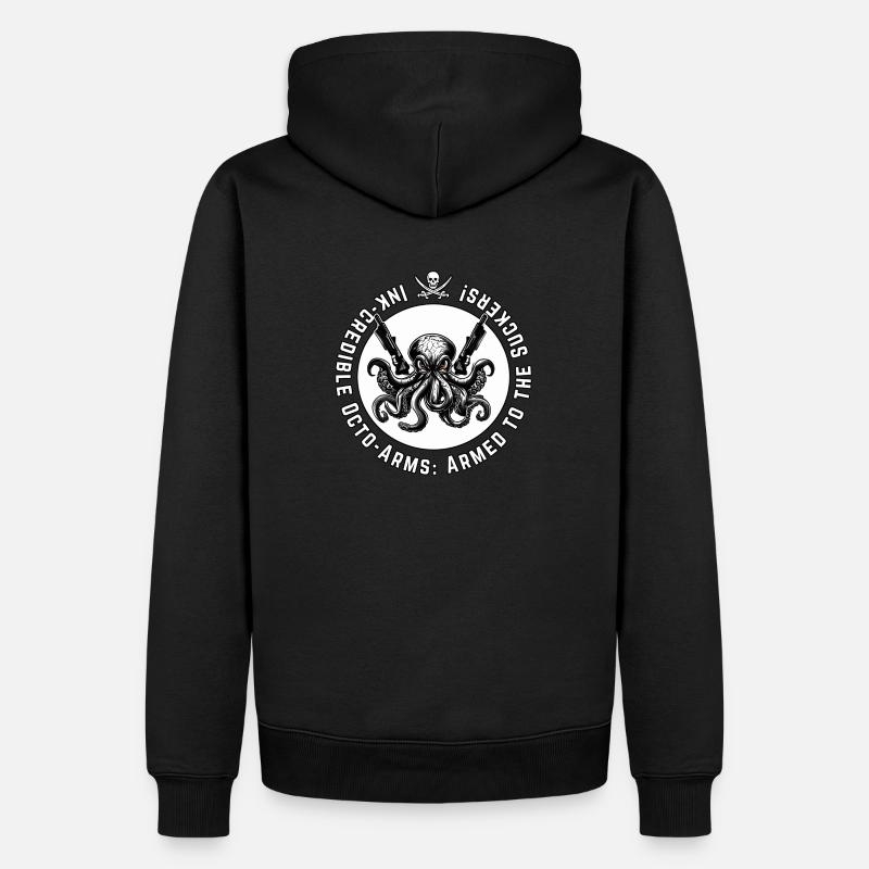 Encre armée crédible - Sweat à capuche Premium bio Homme - noir