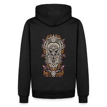 totem 2 - Sweat à capuche Premium bio Homme - noir - Dos - Nico (187cm)
