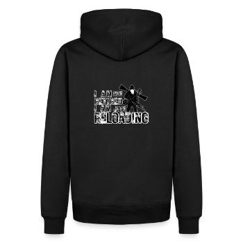 Retired - Rentner - Männer Premium Bio Hoodie - Schwarz - Hinten - Nico (187cm)