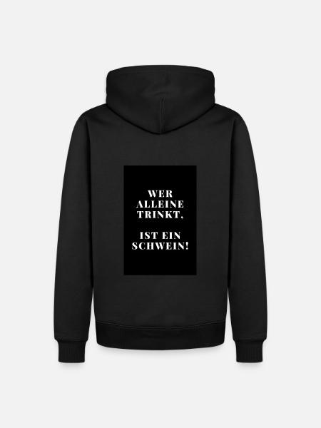 Trinkspruch - Männer Premium Bio Hoodie - Schwarz