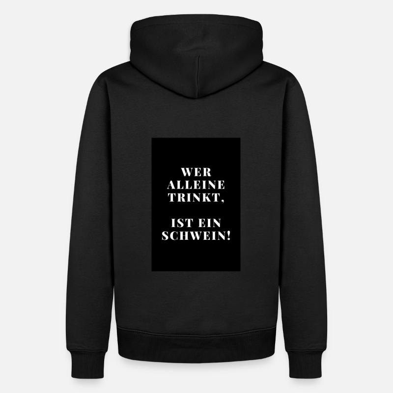 Trinkspruch - Männer Premium Bio Hoodie - Schwarz