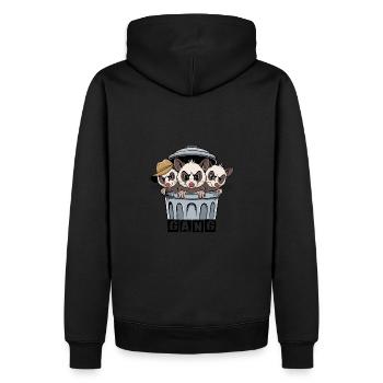 3 gang de déchets cool Possums dans la poubelle - Sweat à capuche Premium bio Homme - noir - Dos - Nico (187cm)