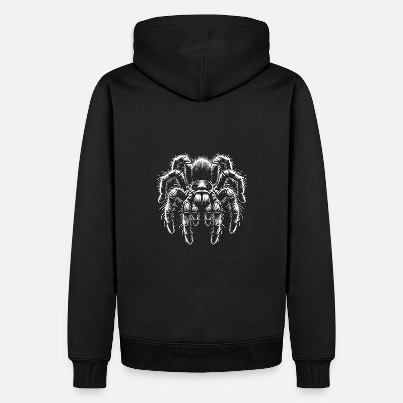 Große haarige Vogelspinne Tarantel - Männer Premium Bio Hoodie - Schwarz