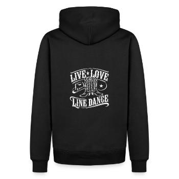 Vie Amour Danse en ligne Danse Sport - Sweat à capuche Premium bio Homme - noir - Dos - Nico (187cm)
