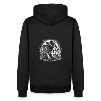 Line Dancing Country Dance - Line Dance Tanzen - Männer Premium Bio Hoodie - Schwarz - Hinten - Nico (187cm)