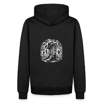 Line Dancing Country Dance - Line Dance Tanzen - Männer Premium Bio Hoodie - Schwarz - Hinten - Nico (187cm)