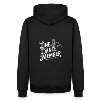 Line Dance Line Dance my hobby member - Men’s Premium Organic Hoodie - black - Back - Nico (187cm)