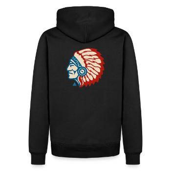 Big chief Navajo - Sweat à capuche Premium bio Homme - noir - Dos - Nico (187cm)