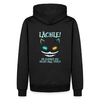Souriez, vous ne pouvez pas tous les tuer - Sweat à capuche Premium bio Homme - noir - Dos - Nico (187cm)