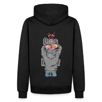 Opas haben immer Zeit Enkelin - Männer Premium Bio Hoodie - Schwarz - Hinten - Nico (187cm)
