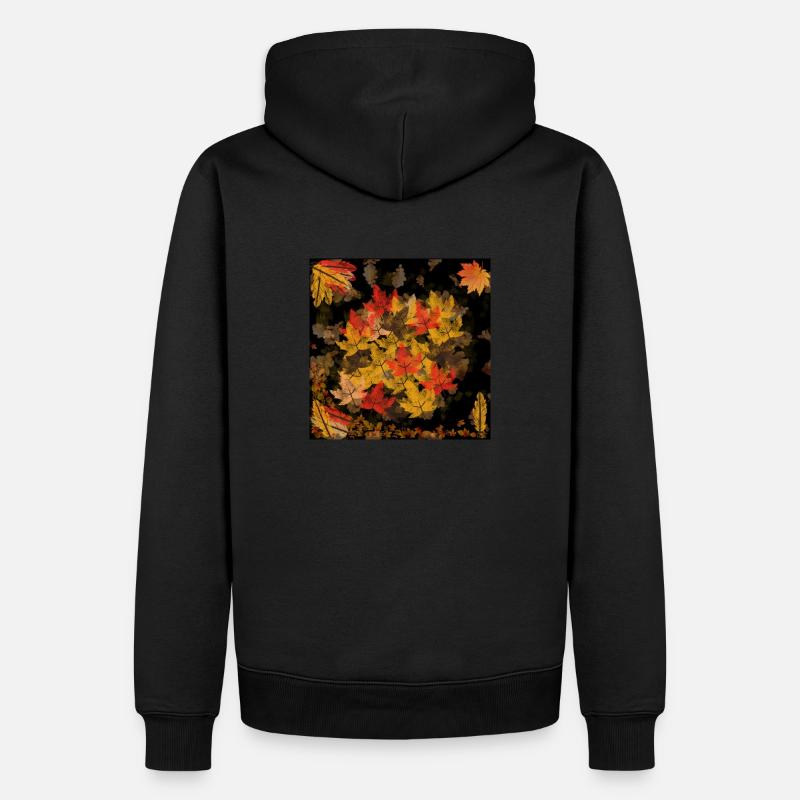 Herbst - Männer Premium Bio Hoodie - Schwarz