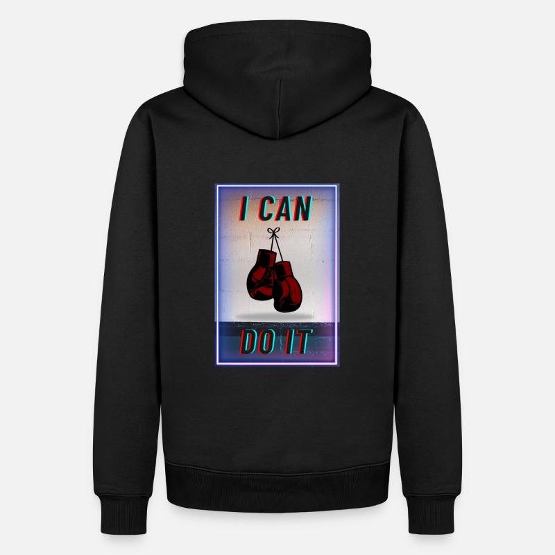 I CAN DO IT - Männer Premium Bio Hoodie - Schwarz
